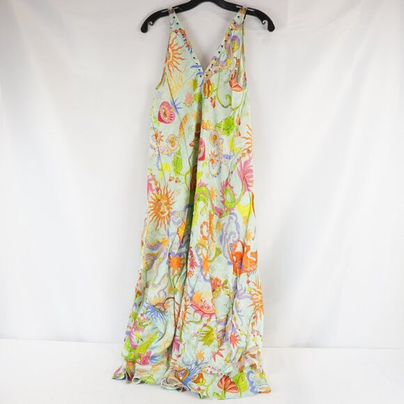 Johnny Was Eva V-Neck Sleeveless Dress in Kayla Green Multicolor Size XS - NWT - Picture 3 of 8